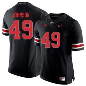 NCAA Ohio State Buckeyes Men's #49 Xavier Johnson Blackout Nike Football College Jersey FHY7345TB